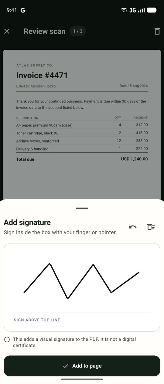 Dokument signature