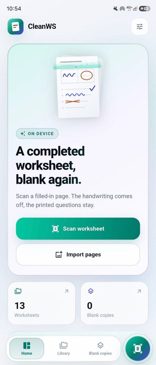 CleanWS app preview
