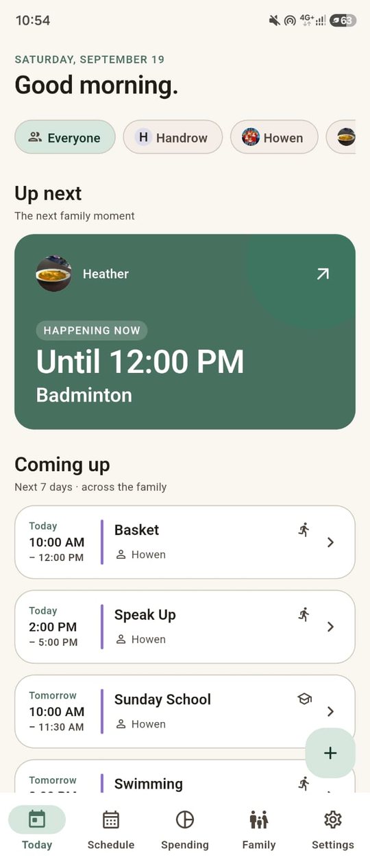 KinPlanner app preview